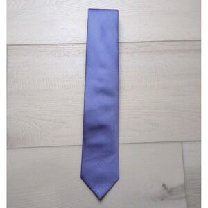 Eton Necktie Tie Blue Textured 100% Silk Designer Luxury Made in England